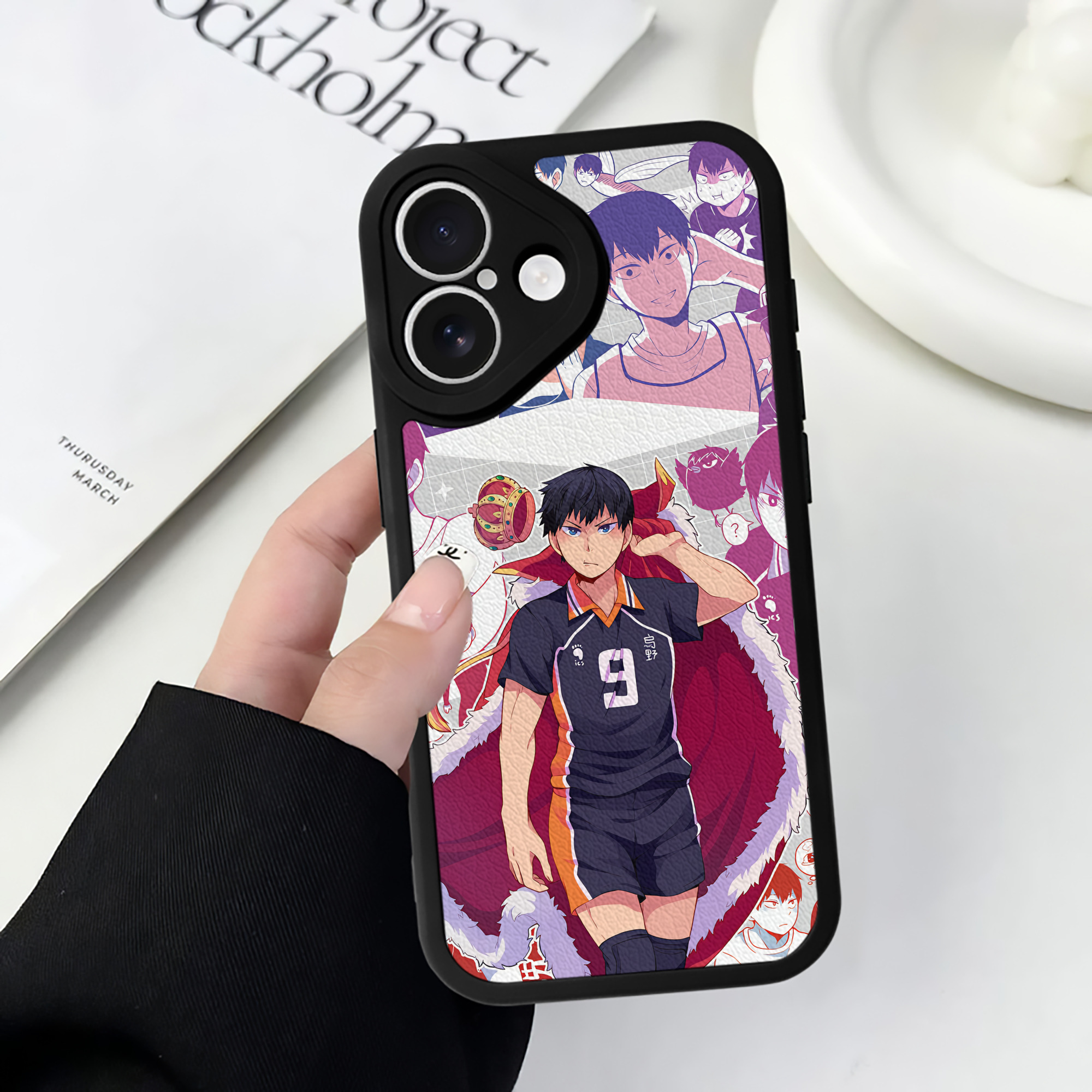 （画像用） ハイキュー!! Haikyu!! 【iPhone 16シリーズ対応】シリコンスマホケース（レザー調） 材質：シリコン
